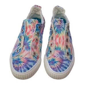Blowfish Tie-Dye Slip-On Sneakers - Pink Blue Purple SZ 8